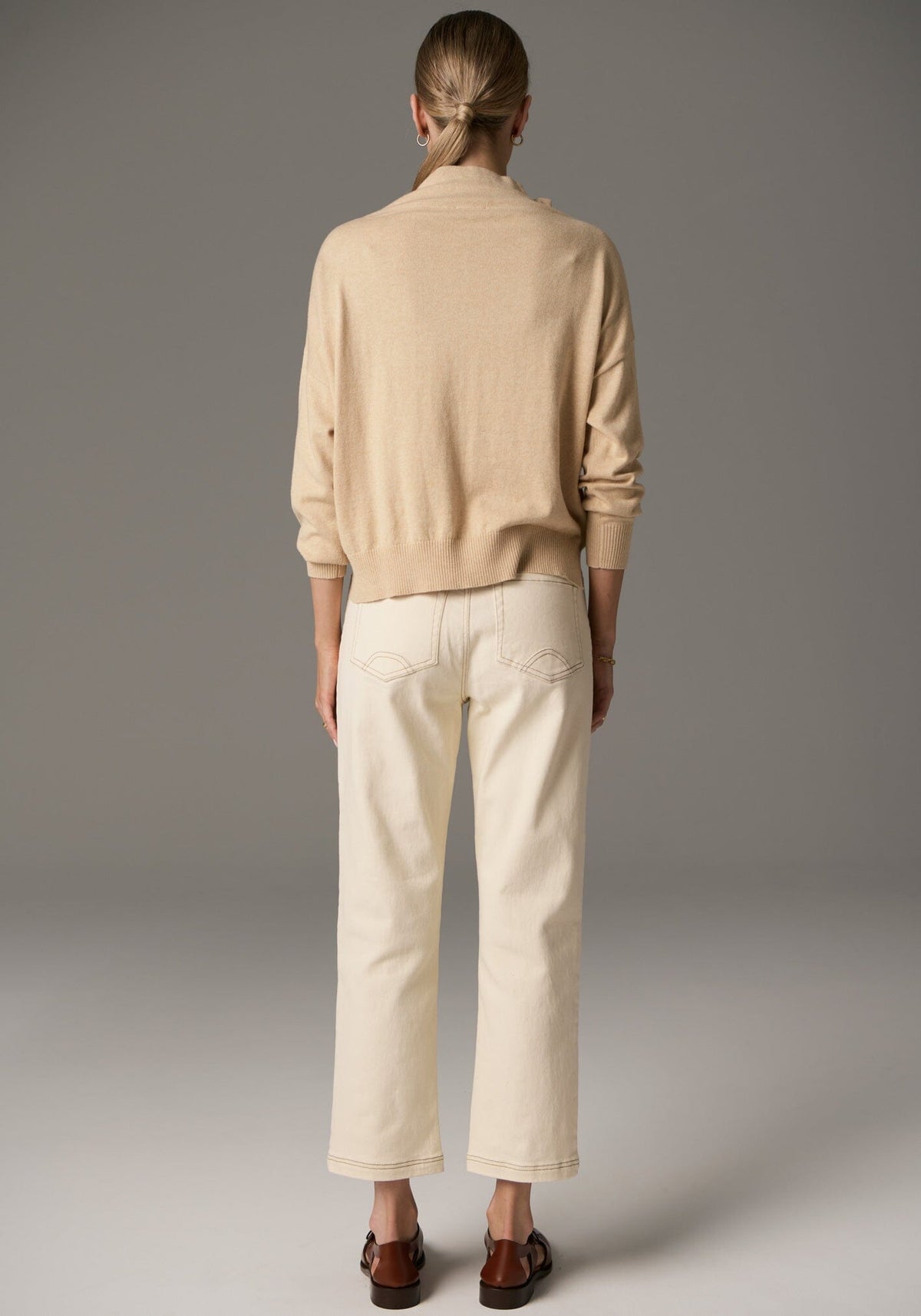 POL Beech Drawcord Knit - Pebble Jumpers + Knitwear - Zabecca Living