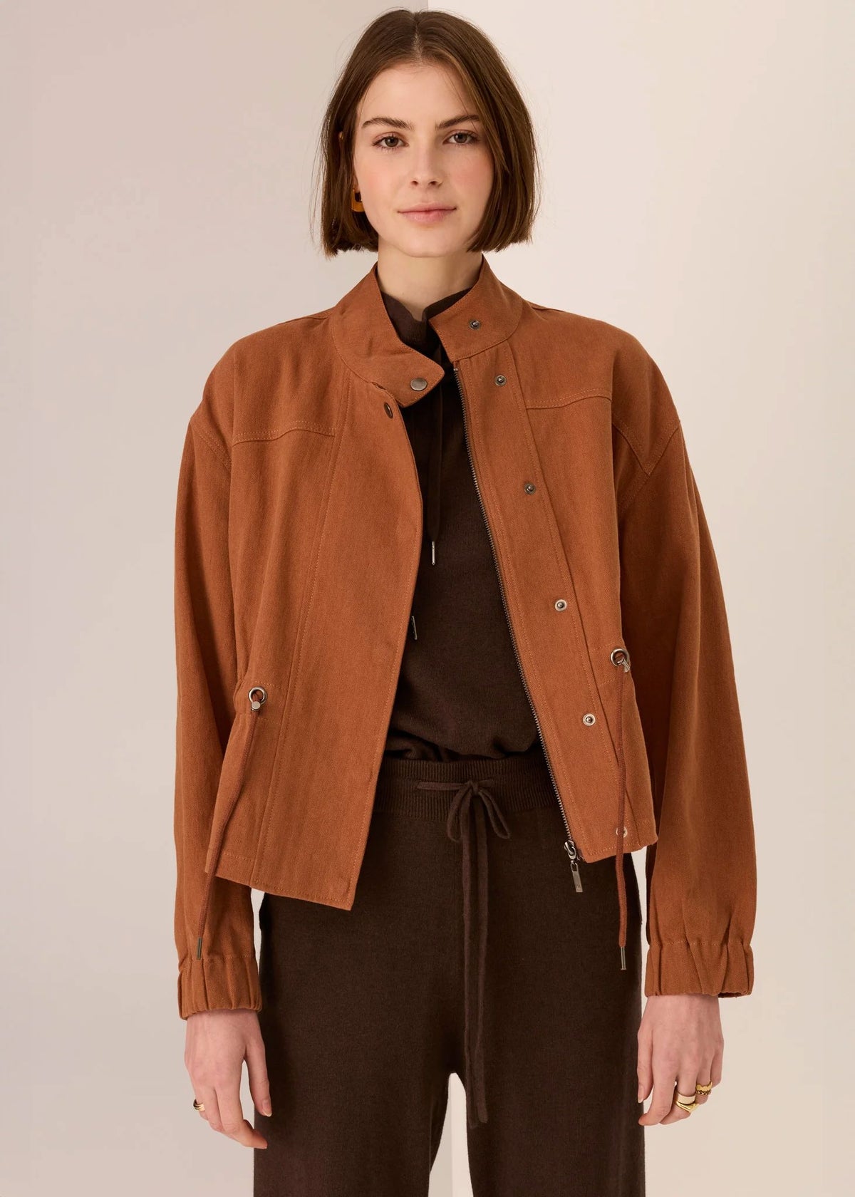 POL Bronel Jacket - Toffee Jacket - Zabecca Living