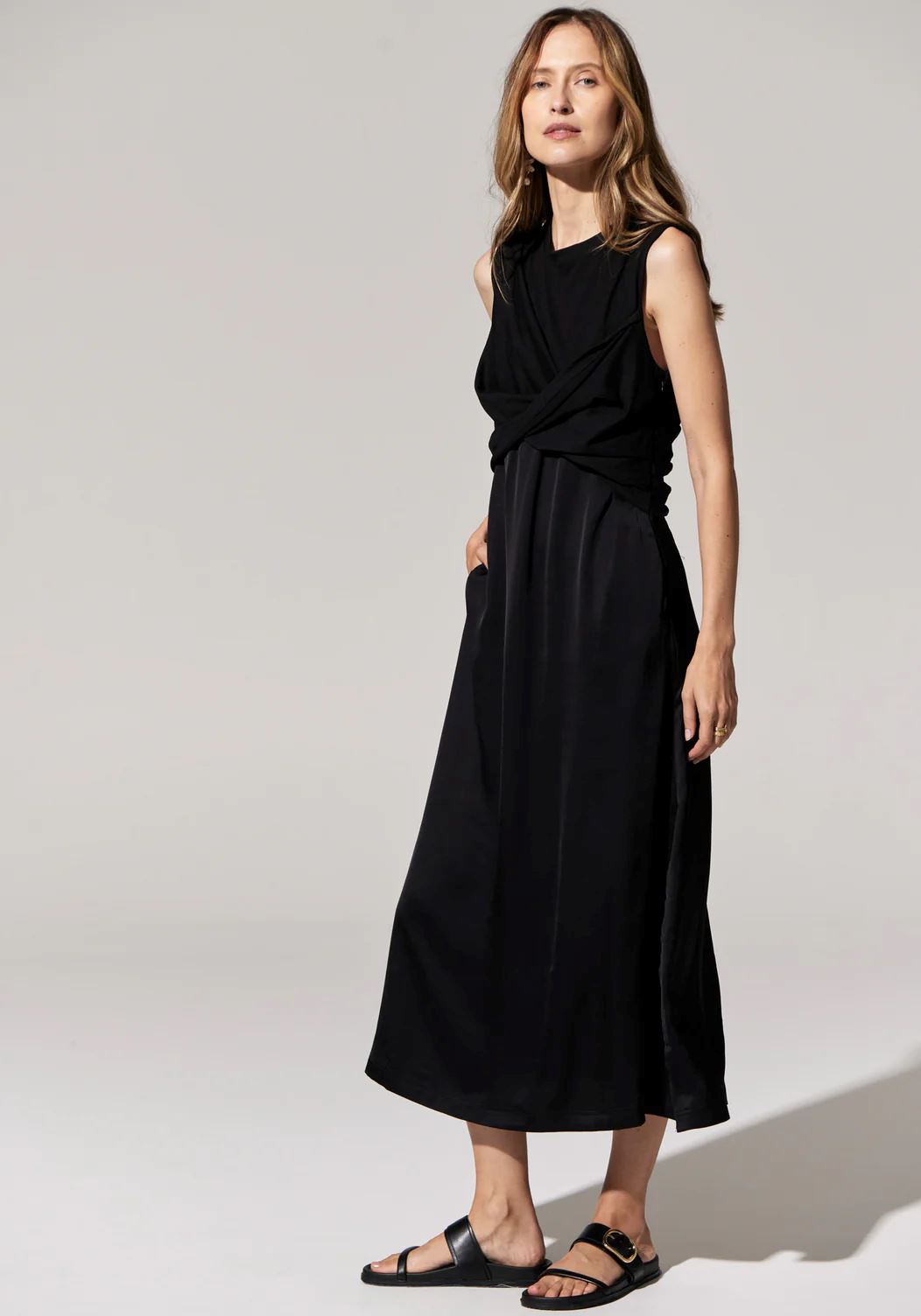 POL Capri Multimedia Dress - Black Dress - Zabecca Living