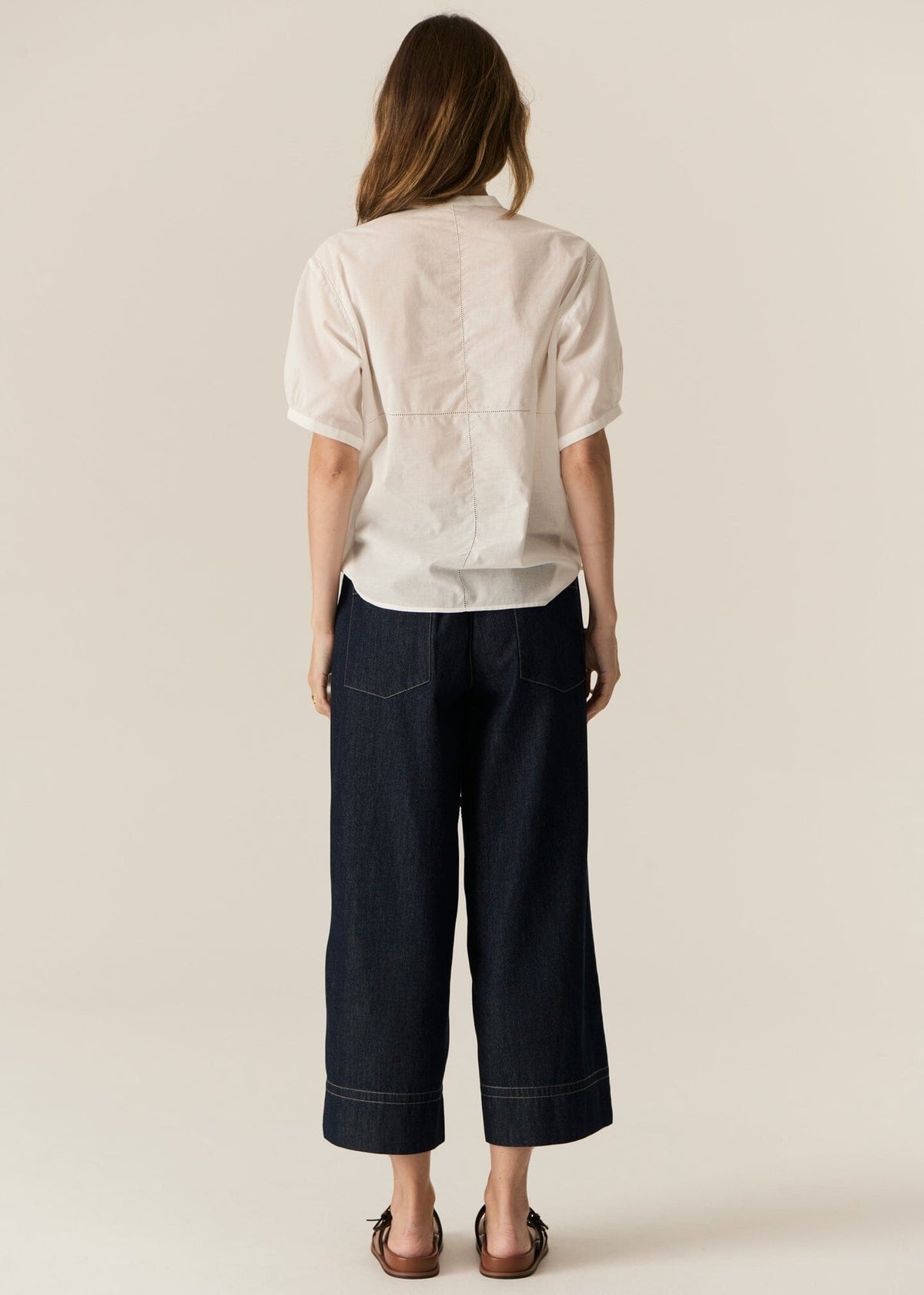 POL Carsen Crop Denim Pant - Dark Wash PANTS - Zabecca Living