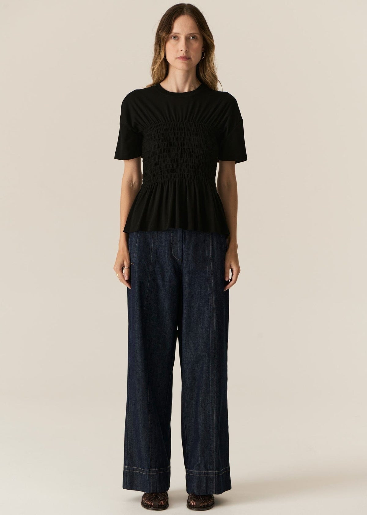 POL Carsen Full Length Denim Pant - Dark Wash PANTS - Zabecca Living
