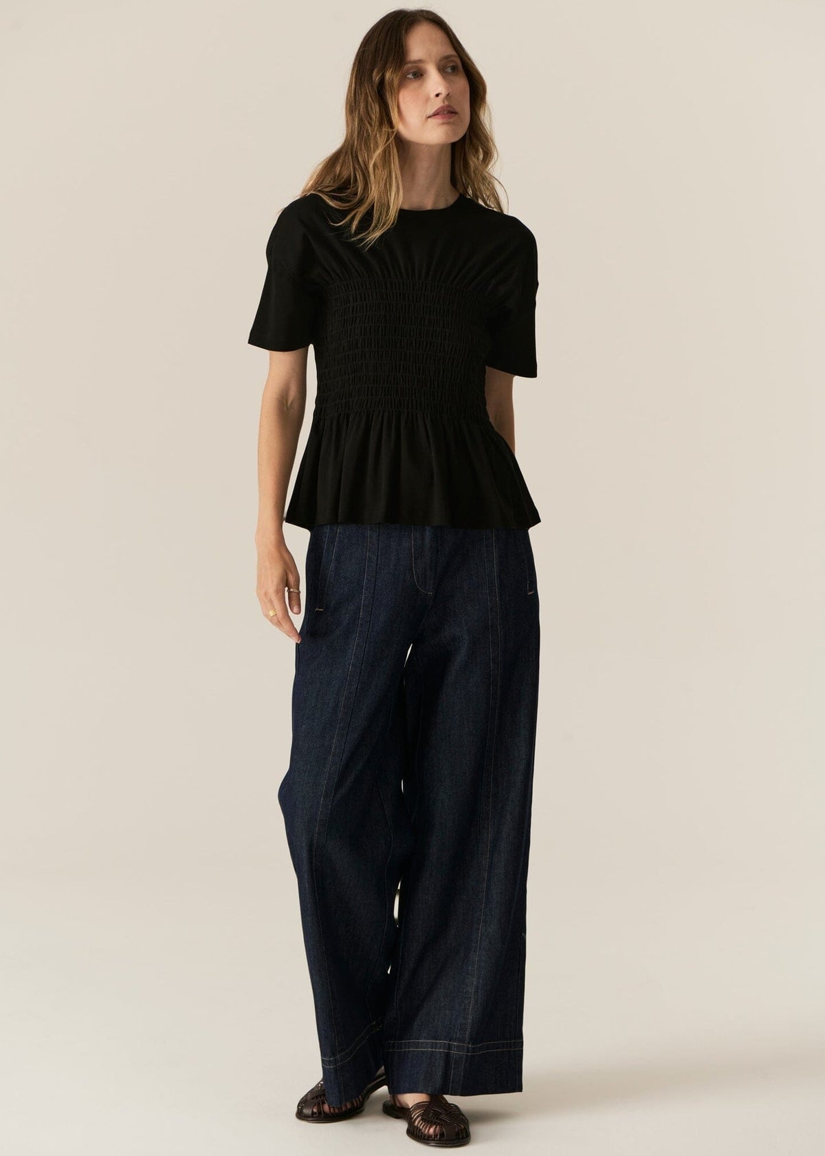 POL Carsen Full Length Denim Pant - Dark Wash PANTS - Zabecca Living
