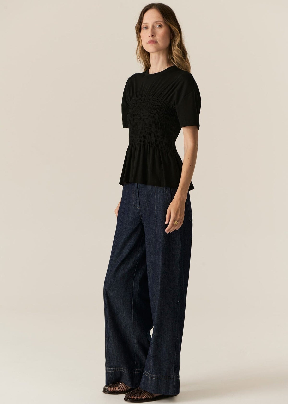 POL Carsen Full Length Denim Pant - Dark Wash PANTS - Zabecca Living