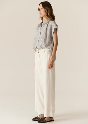 POL Carsen Full Length Denim Pant - Ecru PANTS - Zabecca Living