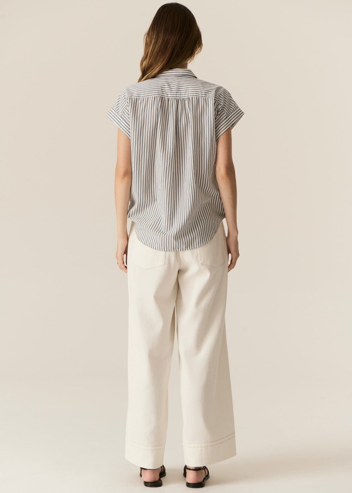 POL Carsen Full Length Denim Pant - Ecru PANTS - Zabecca Living