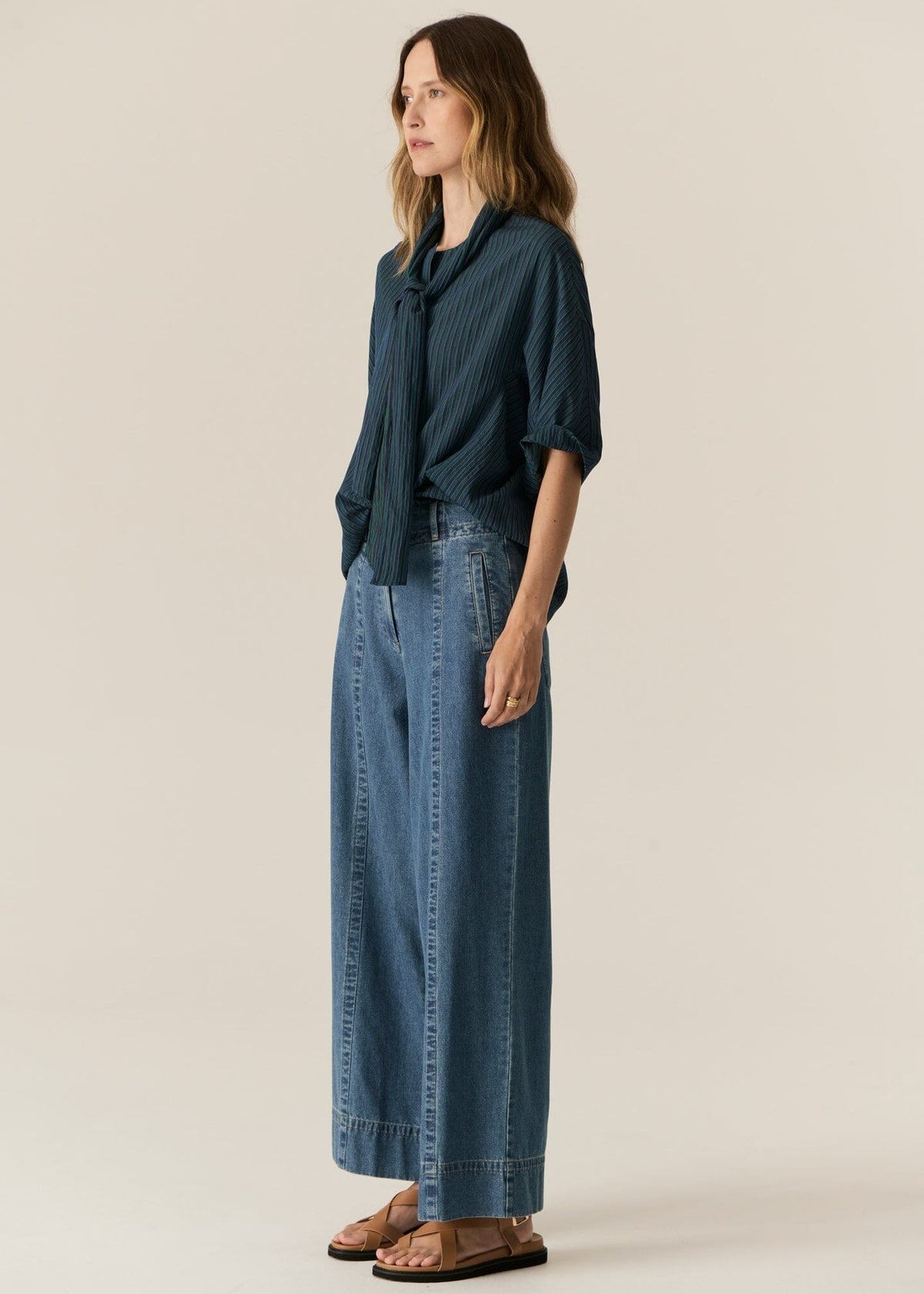 POL Carsen Full Length Denim Pant - Light Wash PANTS - Zabecca Living