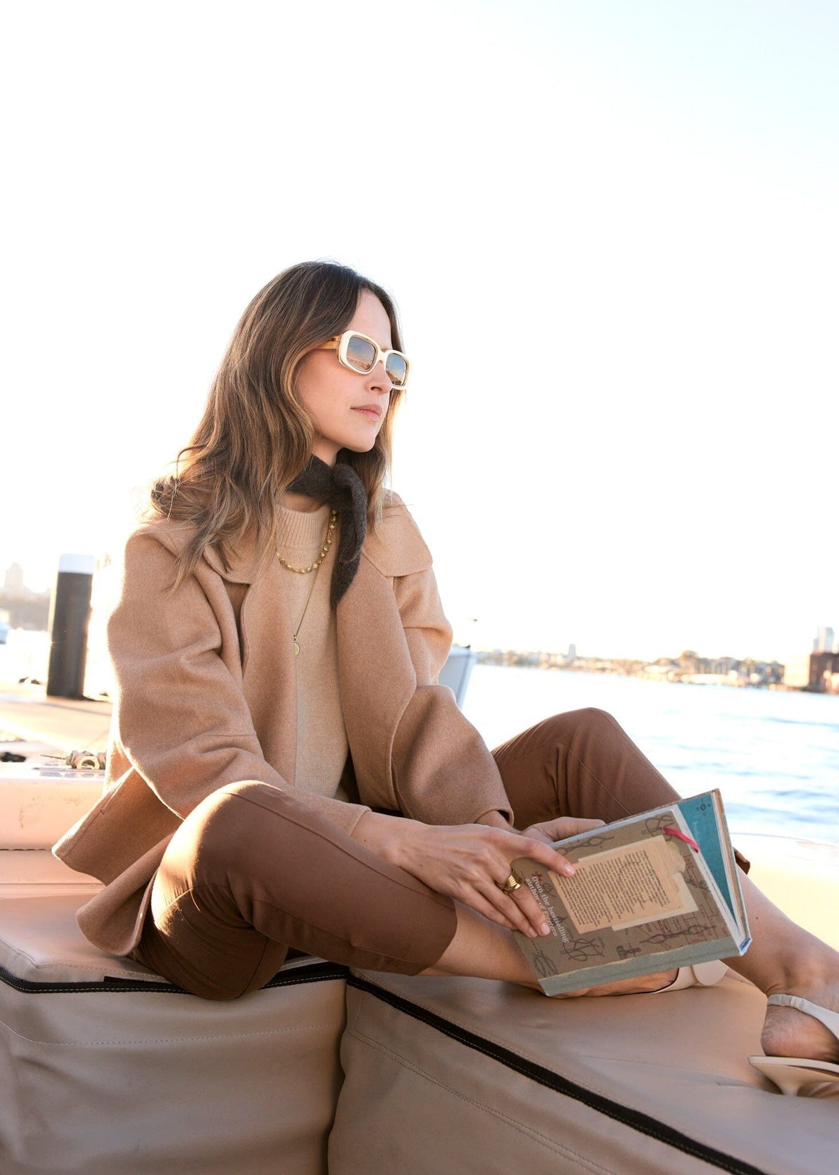 POL Cohen Cropped Wool Coat - Camel Coat - Zabecca Living