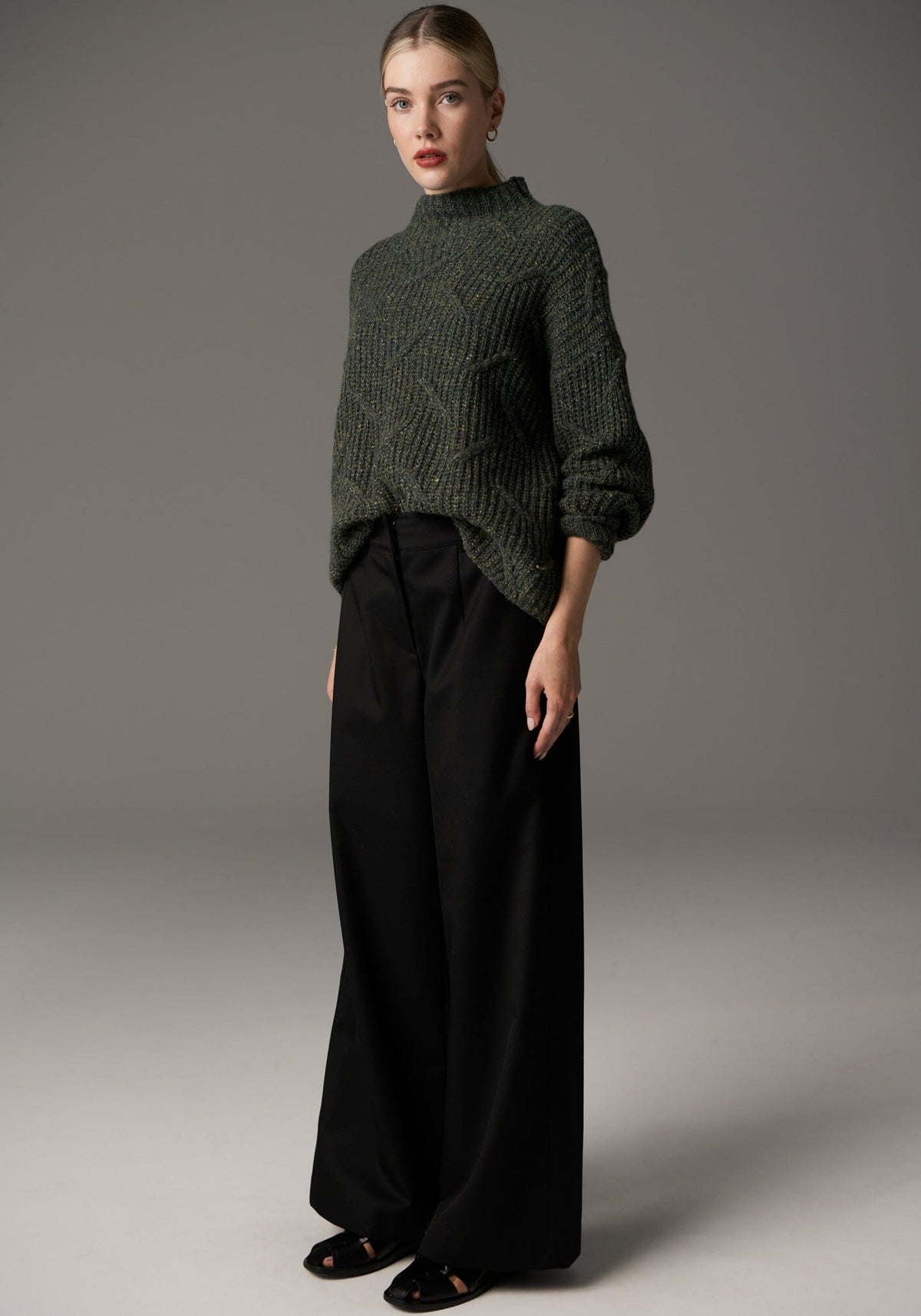 POL Croft Knit - Green Multi Jumpers + Knitwear - Zabecca Living