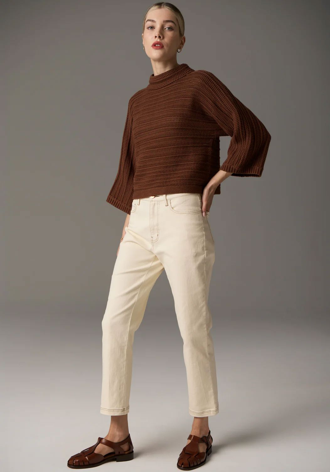 POL Daily Boxy Knit - Toffee Jumpers + Knitwear - Zabecca Living