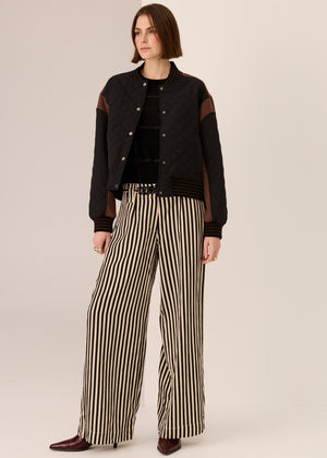 POL Dara Belted Pant - Ivory Black PANTS - Zabecca Living