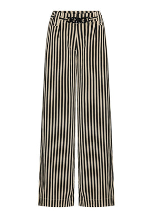 POL Dara Belted Pant - Ivory Black PANTS - Zabecca Living