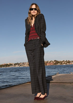 POL Davis Man Pant - Ink Check PANTS - Zabecca Living