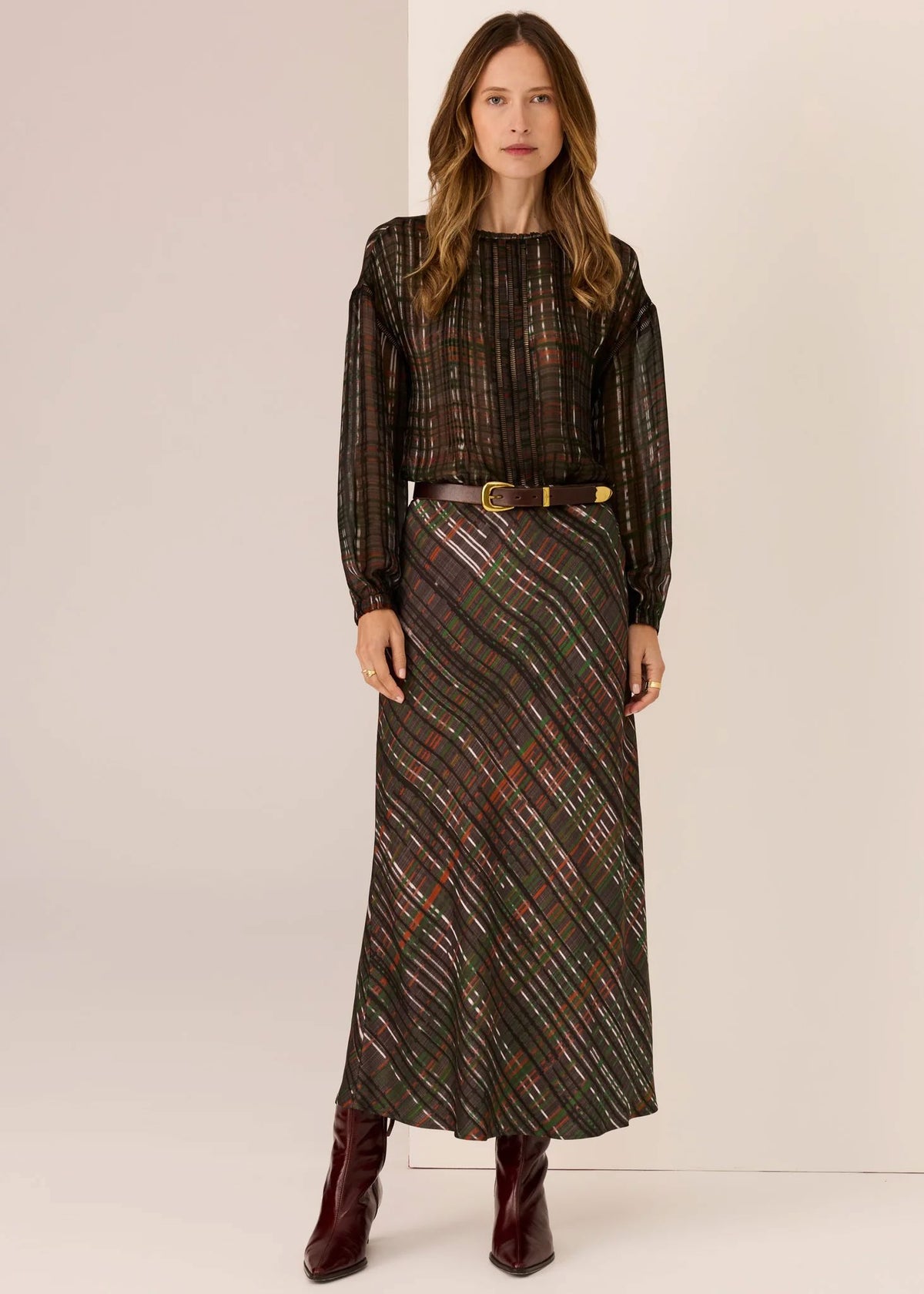 POL Della Bias Skirt - Della Print Skirt - Zabecca Living