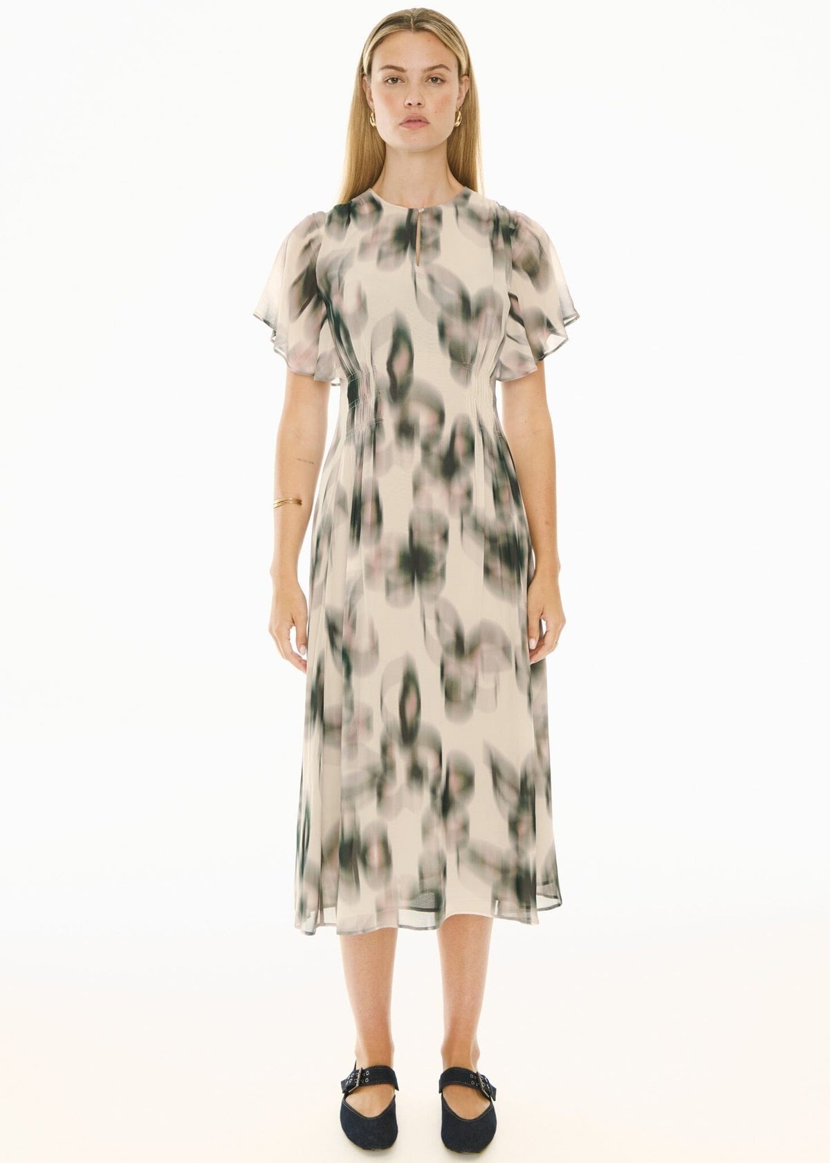 POL Elise Ruffle Dress - Elise Print DRESS - Zabecca Living