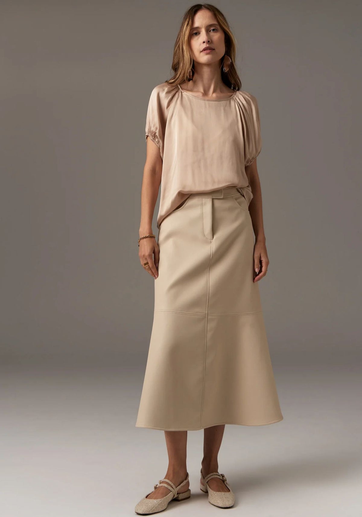 POL Estel Top - Pebble Shirts & Blouses - Zabecca Living