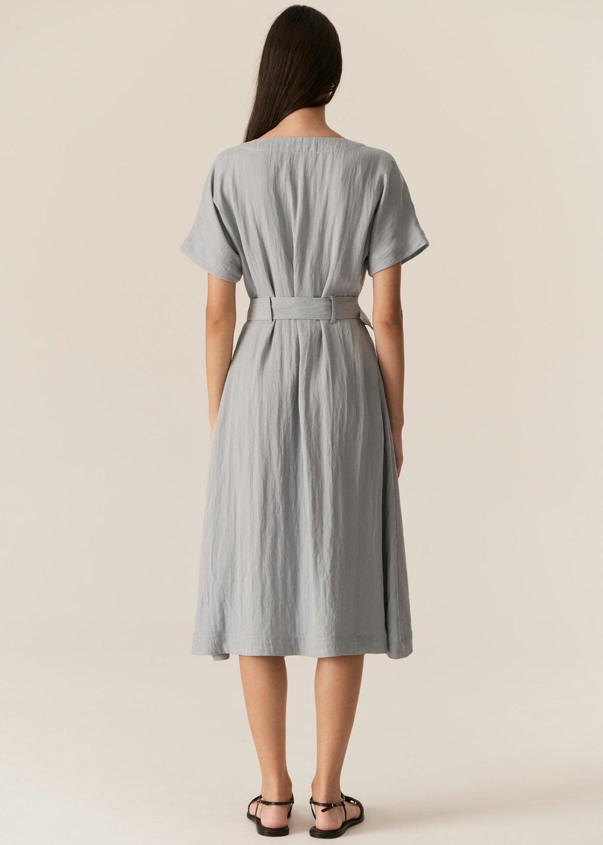 POL Faire Belted Dress - Sky Dress - Zabecca Living