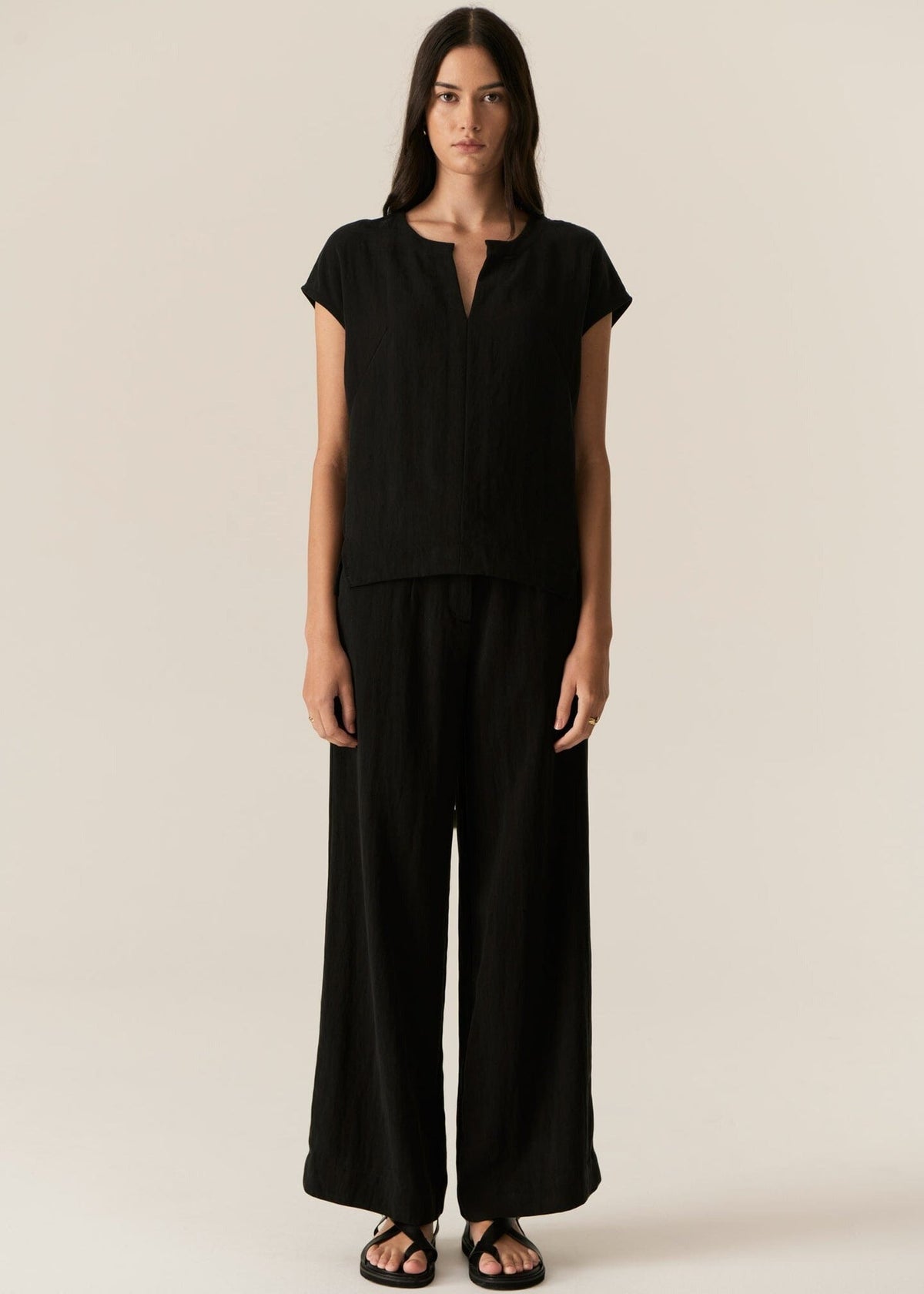 POL Faire Top - Black Shirts &amp; Blouses - Zabecca Living