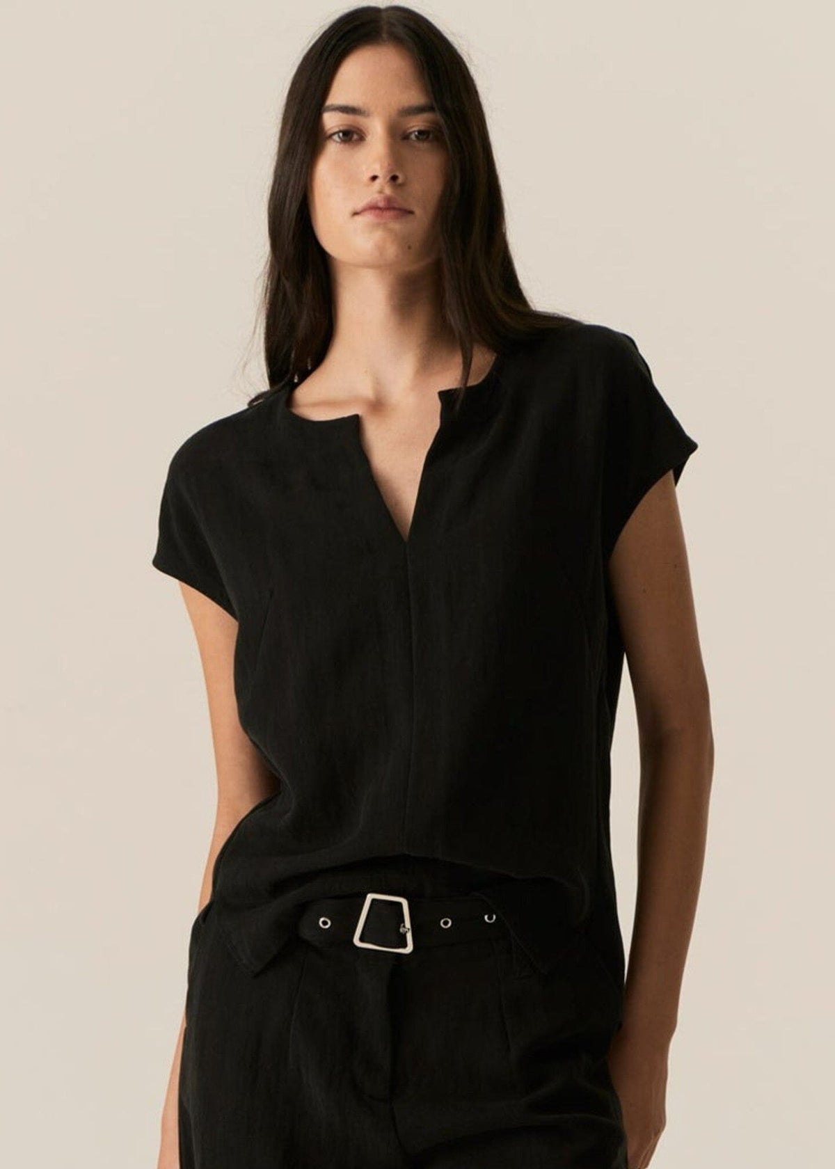POL Faire Top - Black Shirts &amp; Blouses - Zabecca Living