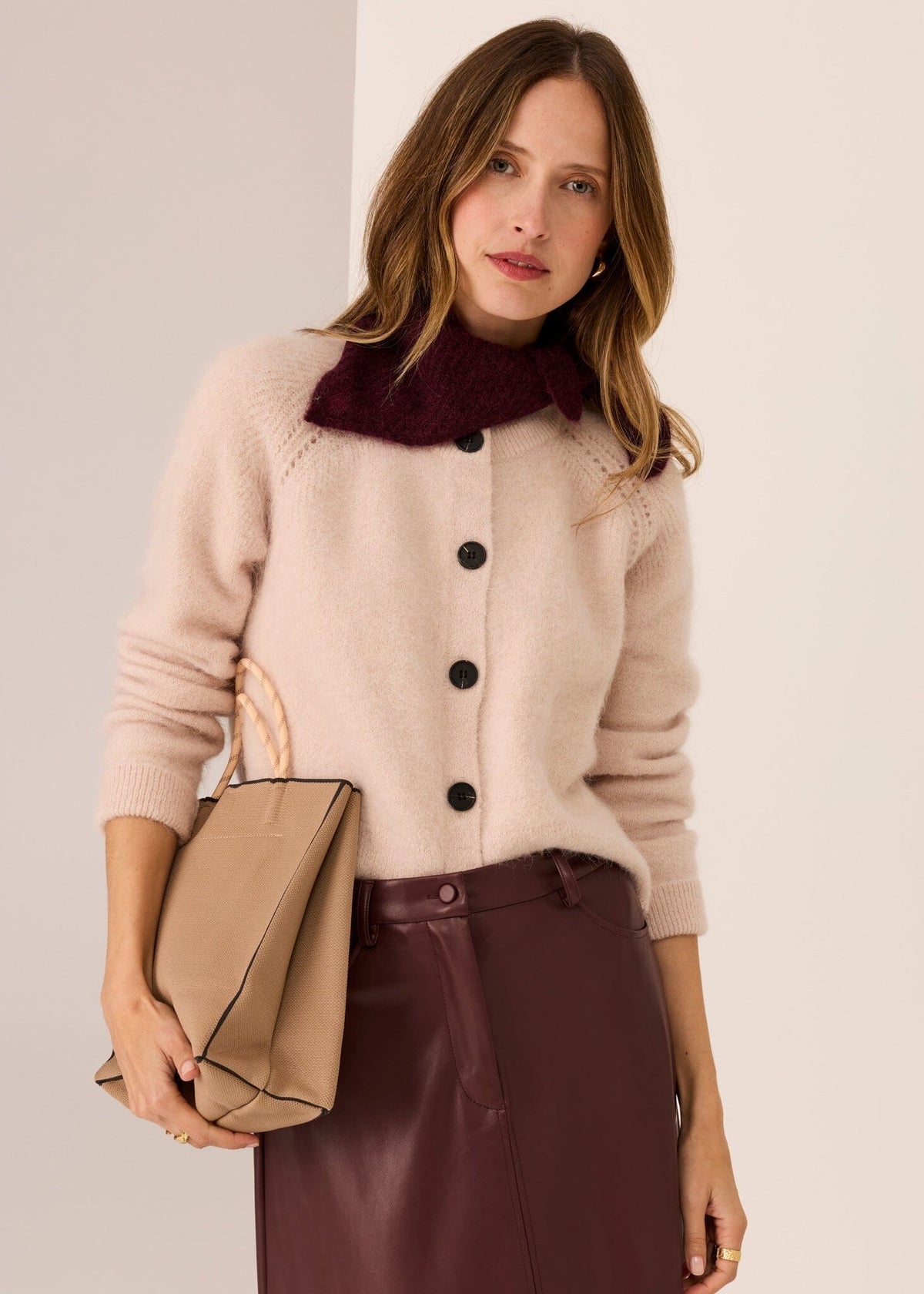 POL Haviland Cardigan - Blush CARDIGAN - Zabecca Living