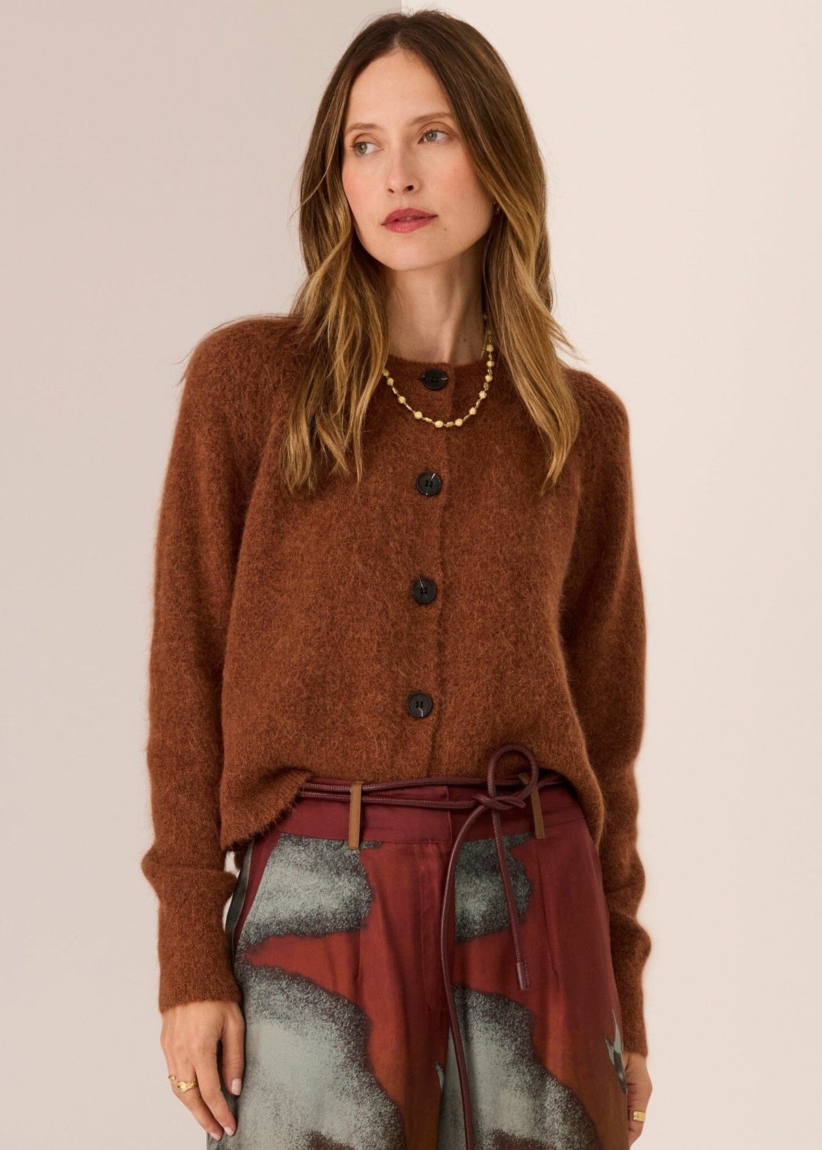 POL Haviland Cardigan - Toffee CARDIGAN - Zabecca Living