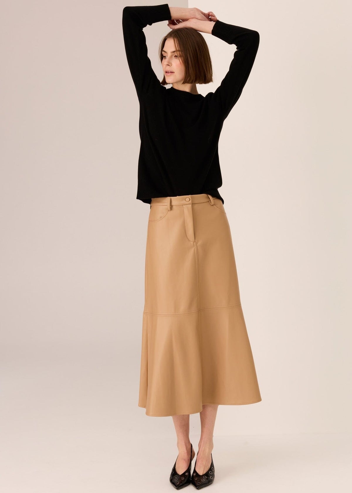 POL Hugo Skirt - Camel Skirt - Zabecca Living
