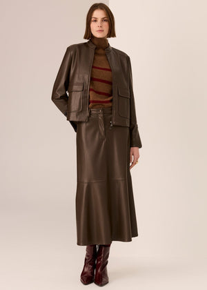 POL Hugo Skirt - Choc Skirt - Zabecca Living