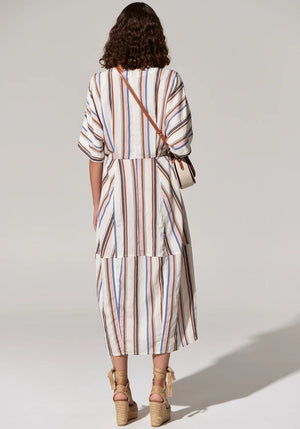 POL Jet Day Dress - Jet Multistripe Dress - Zabecca Living