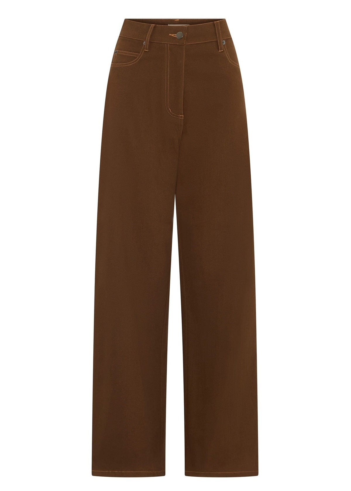 POL Lana Wide Leg Jean - Chocolate JEANS - Zabecca Living