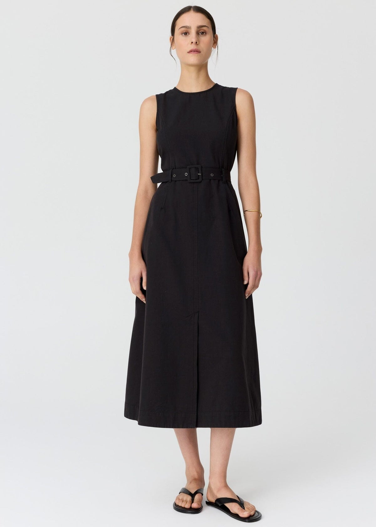 POL Lira Belt Dress - Off Black DRESS - Zabecca Living