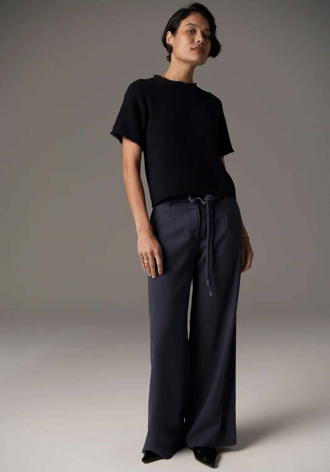 POL Lou Belted Pant - Slate PANTS - Zabecca Living