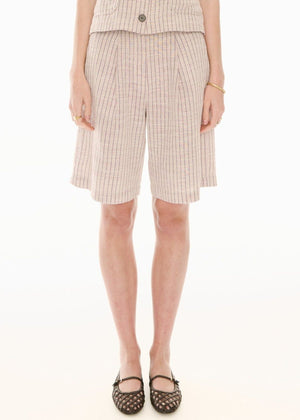 POL Maya Tailored Short - Pinstripe SHORTS - Zabecca Living