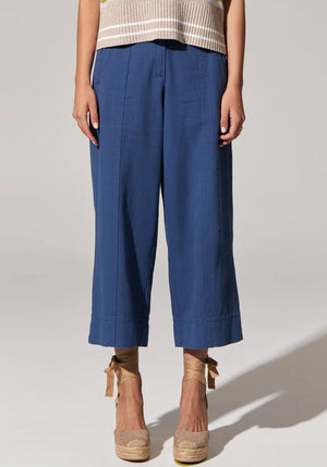 POL Miley Crop Pant - Blue PANTS - Zabecca Living