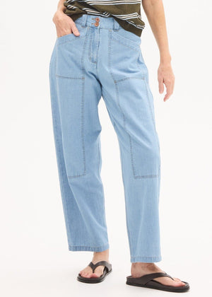 POL Muhle Barrel Denim Pant - Light Wash PANTS - Zabecca Living