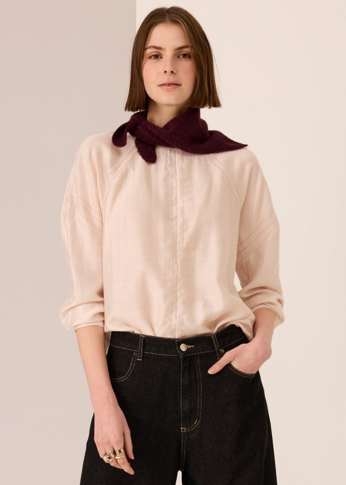 POL Nora Top - Blush Shirts &amp; Blouses - Zabecca Living