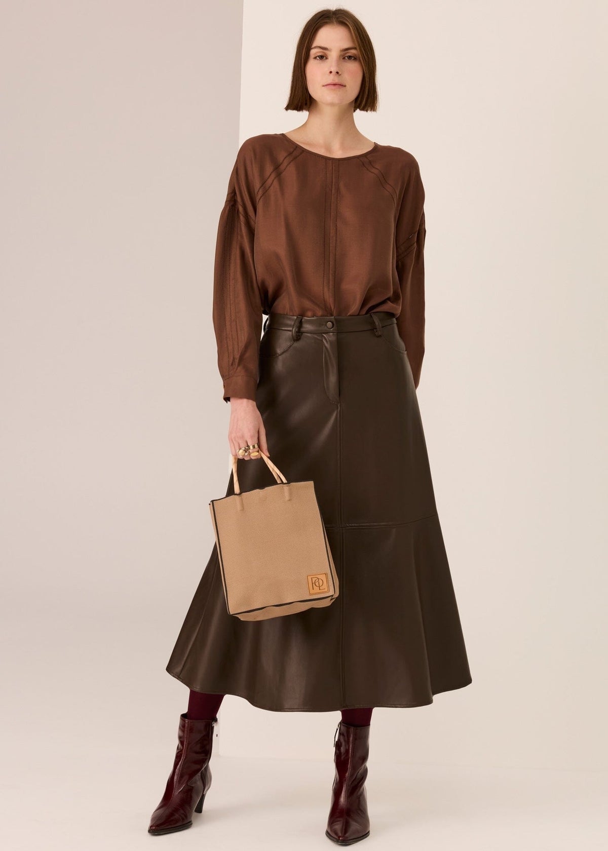 POL Nora Top - Chocolate Shirts &amp; Blouses - Zabecca Living