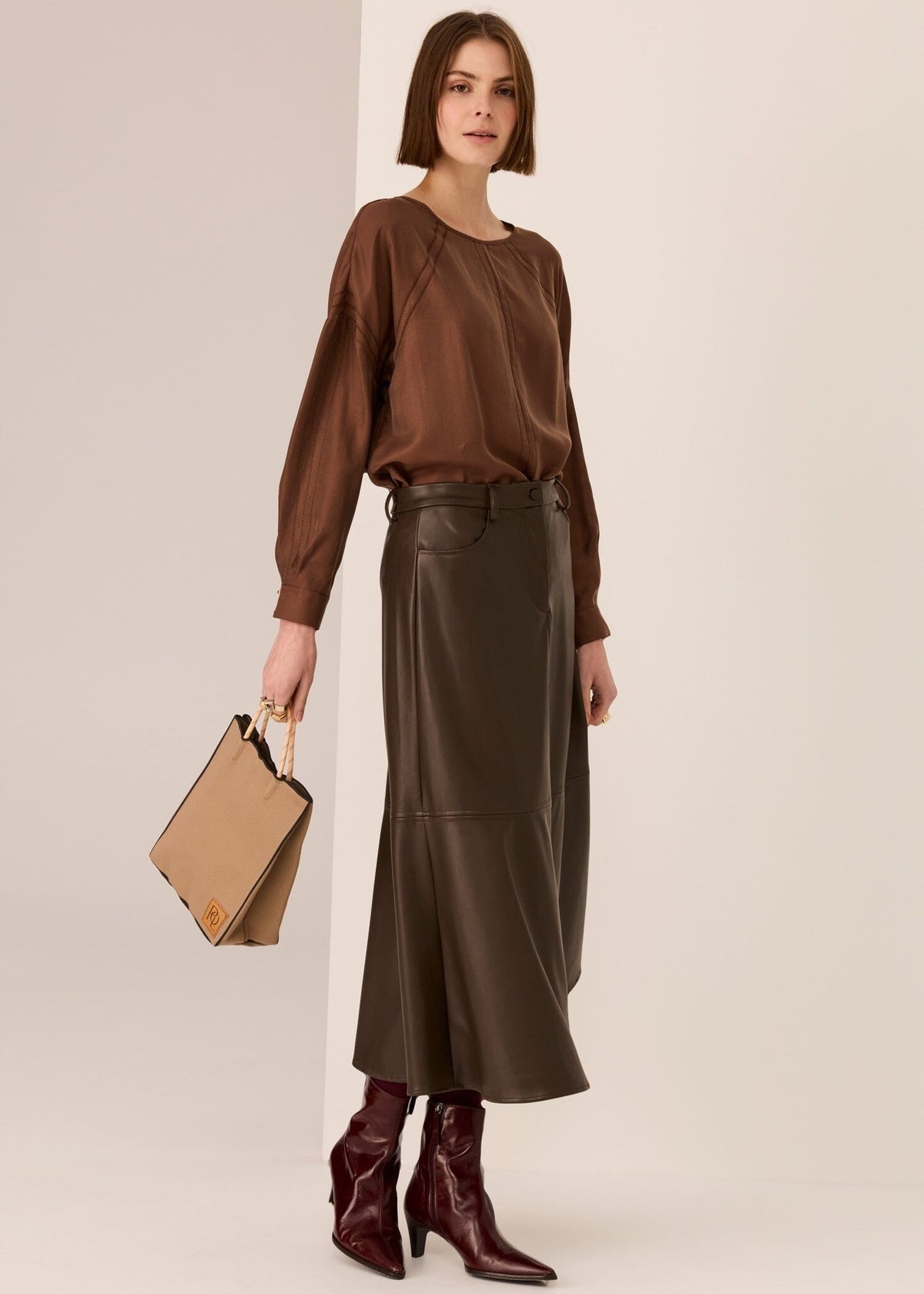 POL Nora Top - Chocolate Shirts &amp; Blouses - Zabecca Living