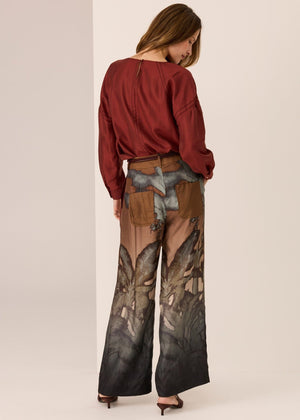 POL Nora Top - Wine Shirts & Blouses - Zabecca Living