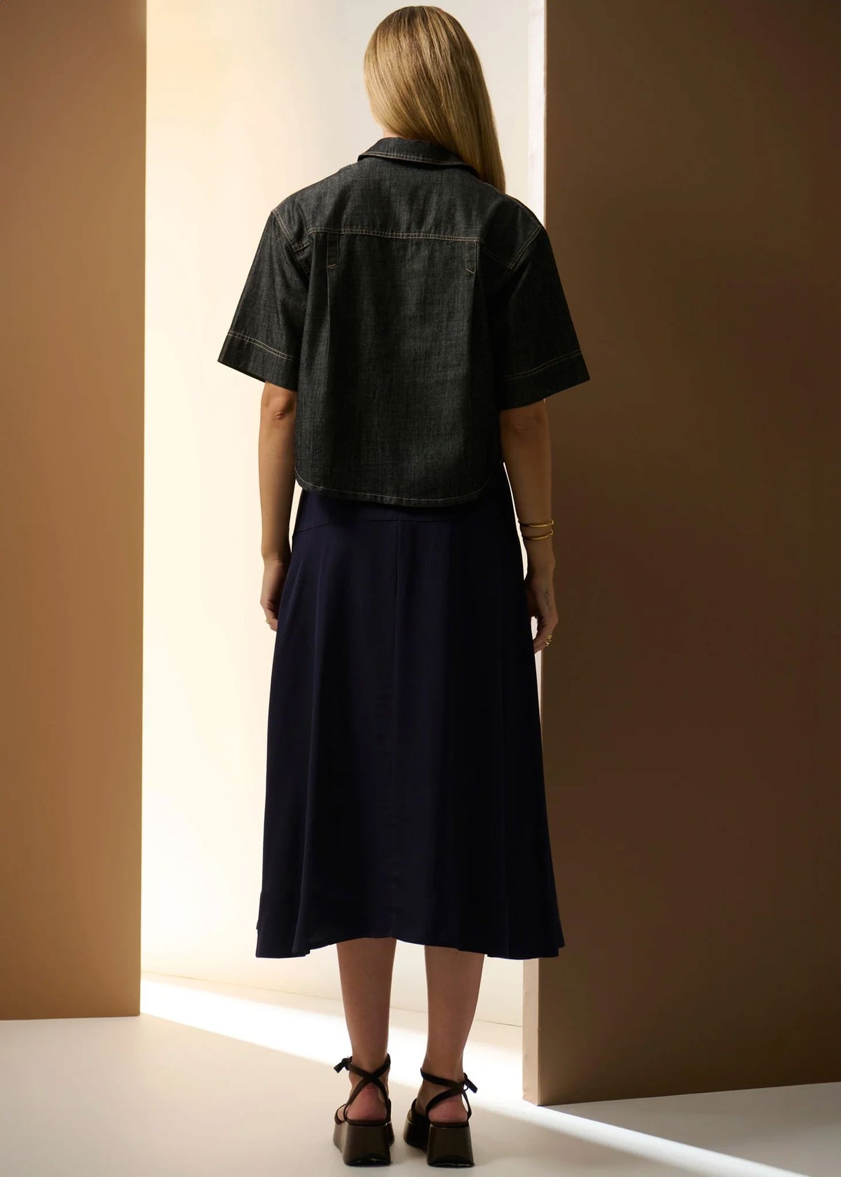 POL Nubo Skirt - Ink SKIRT - Zabecca Living