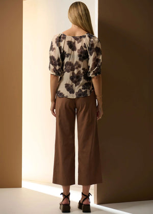 POL Odette Belted Pant - Chocolate PANTS - Zabecca Living