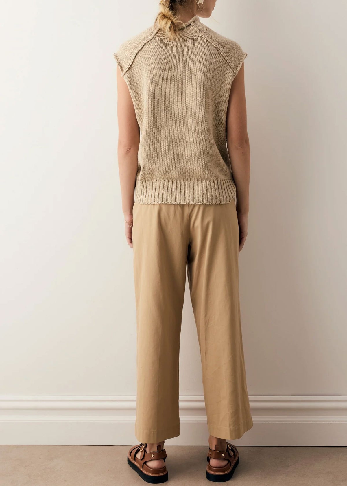 POL Sable Knit Tank - Pebble Jumpers + Knitwear - Zabecca Living