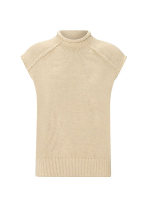 POL Sable Knit Tank - Pebble Jumpers + Knitwear - Zabecca Living
