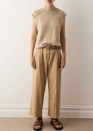 POL Sable Knit Tank - Pebble Jumpers + Knitwear - Zabecca Living