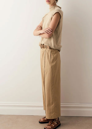 POL Sable Knit Tank - Pebble Jumpers + Knitwear - Zabecca Living