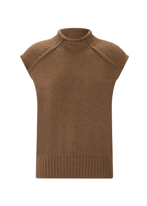 POL Sable Knit Tank - Toffee Jumpers + Knitwear - Zabecca Living