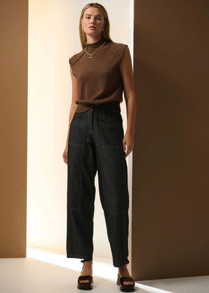 POL Sable Knit Tank - Toffee Jumpers + Knitwear - Zabecca Living