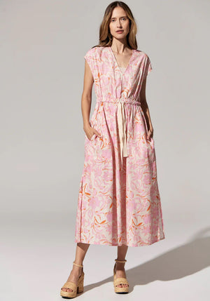 POL Sara Tie Dress - Sara Print Dress - Zabecca Living