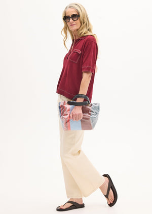 POL Sela Multi Knit - Berry/Berry Jumpers + Knitwear - Zabecca Living