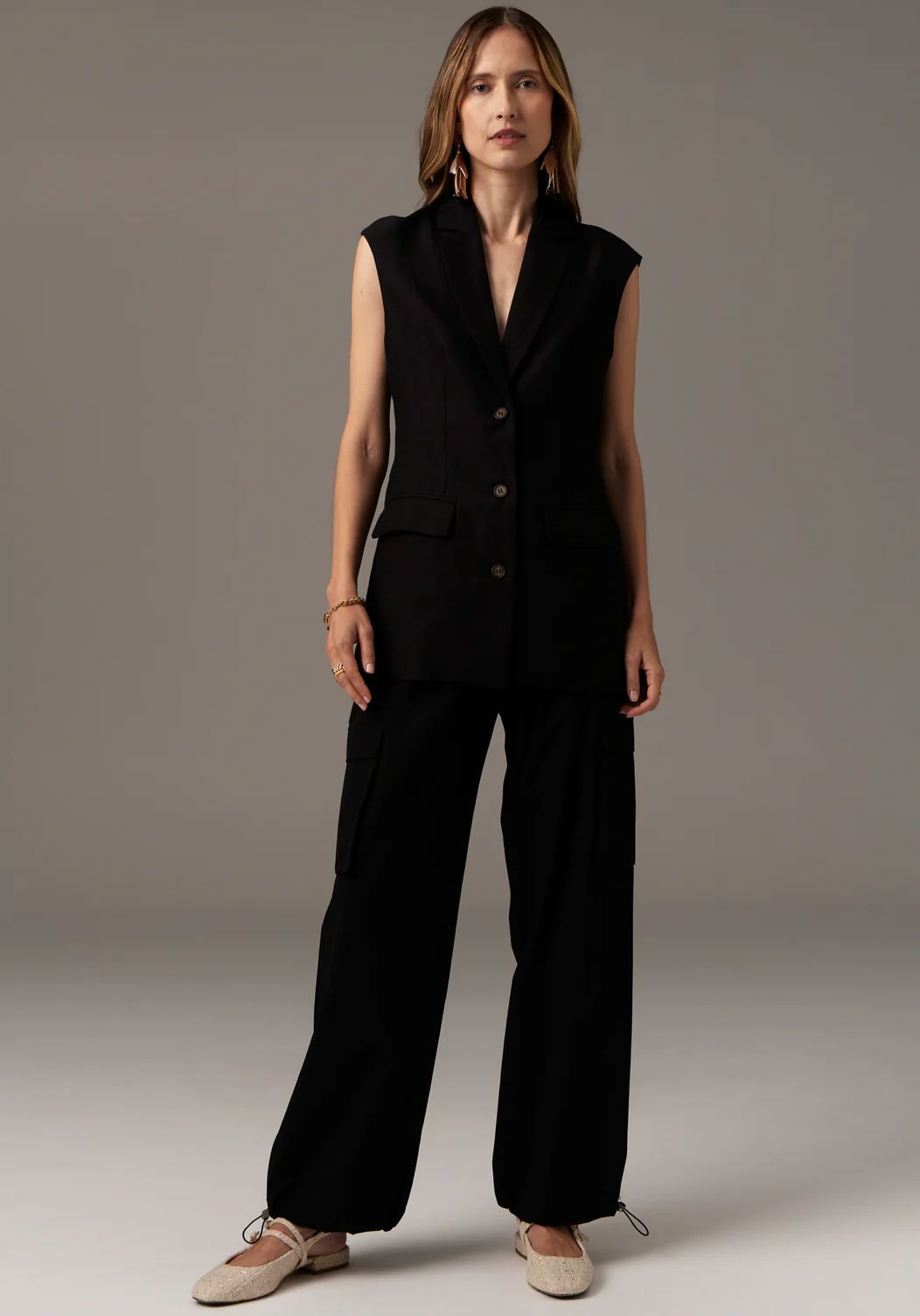 POL Tech Cargo Pant - Black PANTS - Zabecca Living