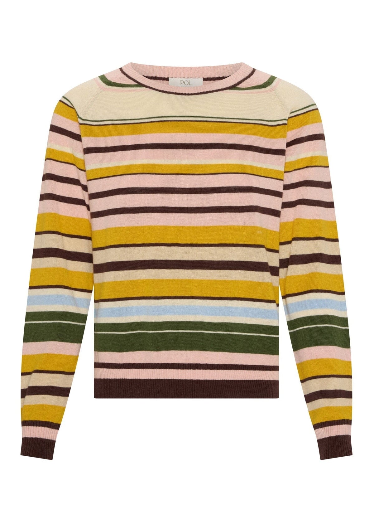 POL Tiller Multistripe Knit - Pink Multistripe Jumpers + Knitwear - Zabecca Living