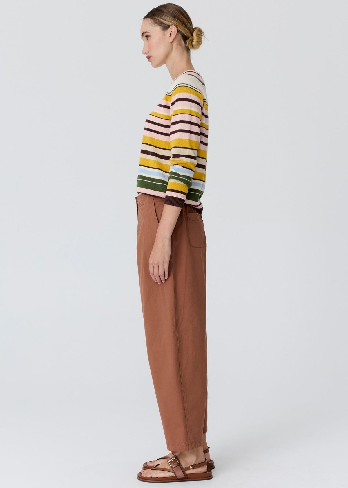 POL Tiller Multistripe Knit - Pink Multistripe Jumpers + Knitwear - Zabecca Living